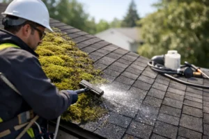 How to Remove Roof Moss Safely Without Damage