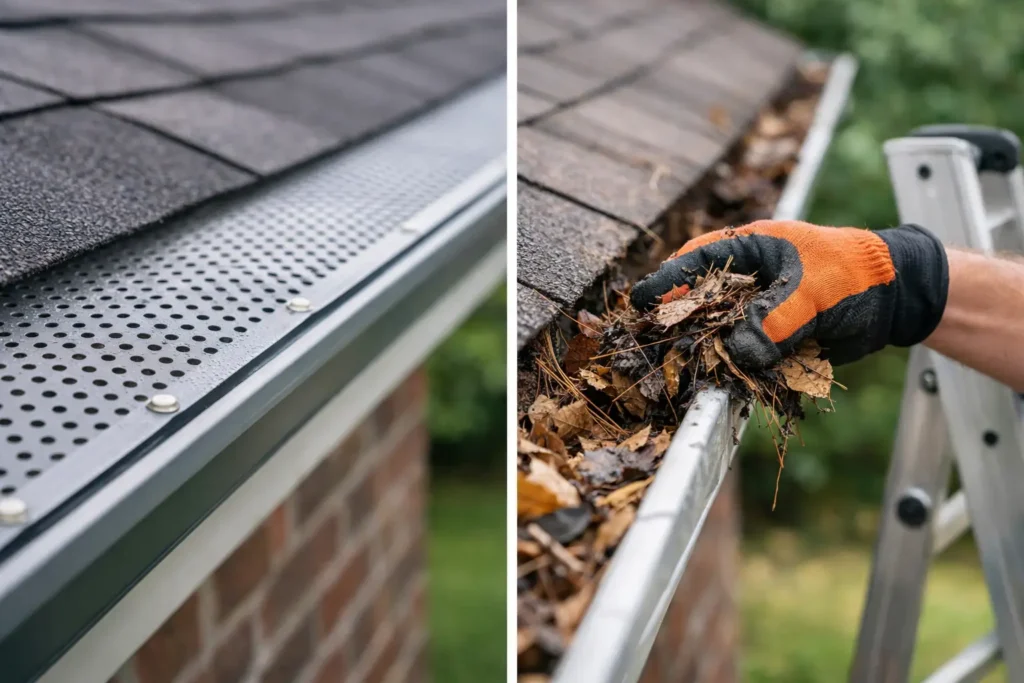 Gutter Guards Versus Regular Clearing Compared