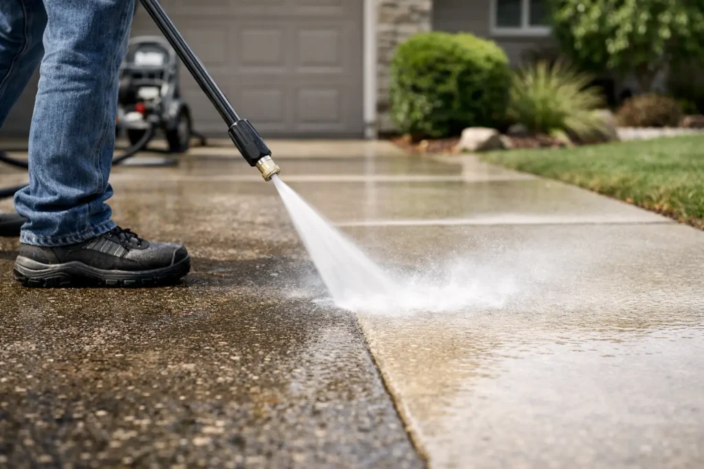 How to Pressure Wash Driveways Properly