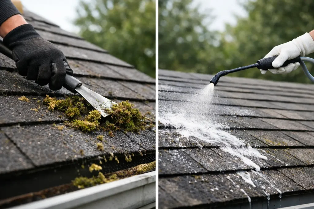 Roof Scraping vs Chemical Treatment: Which Works?